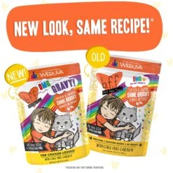 BFF OMG Shine Bright! Chicken & Salmon In Gravy Wet Cat Food Pouches -Furry Friends 182280 PT5. AC SS1800 V1644905804
