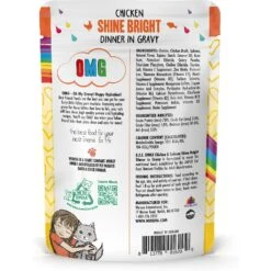BFF OMG Shine Bright! Chicken & Salmon In Gravy Wet Cat Food Pouches -Furry Friends 182280 PT8. AC SS1800 V1644906404