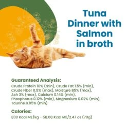 Almo Nature Daily Complete Tuna Dinner With Salmon In Broth Canned Cat Food -Furry Friends 182861 PT4. AC SS1800 V1632848816