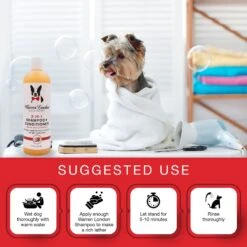 Warren London 2-in-1 Coconut Scented Dog Shampoo + Conditioner -Furry Friends 183102 PT4. AC SS1800 V1657656129