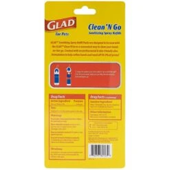 Glad For Pets Dog Poop Bag Dispenser Sanitizing Spray Refills, 2 Count -Furry Friends 183124 PT1. AC SS1800 V1568047079