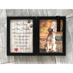 Pawprints Remembered Memorial Picture Frame With Ribbon & Tag -Furry Friends 183453 PT2. AC SS1800 V1564752720