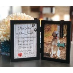 Pawprints Remembered Memorial Picture Frame With Ribbon & Tag -Furry Friends 183453 PT3. AC SS1800 V1564752722