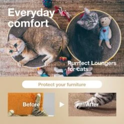 Necoichi Cozy Cat Scratcher Bowl Toy -Furry Friends 183517 PT2. AC SS1800 V1702938888