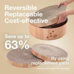 Necoichi Cozy Cat Scratcher Bowl Toy -Furry Friends 183517 PT5. AC SS1800 V1702938870