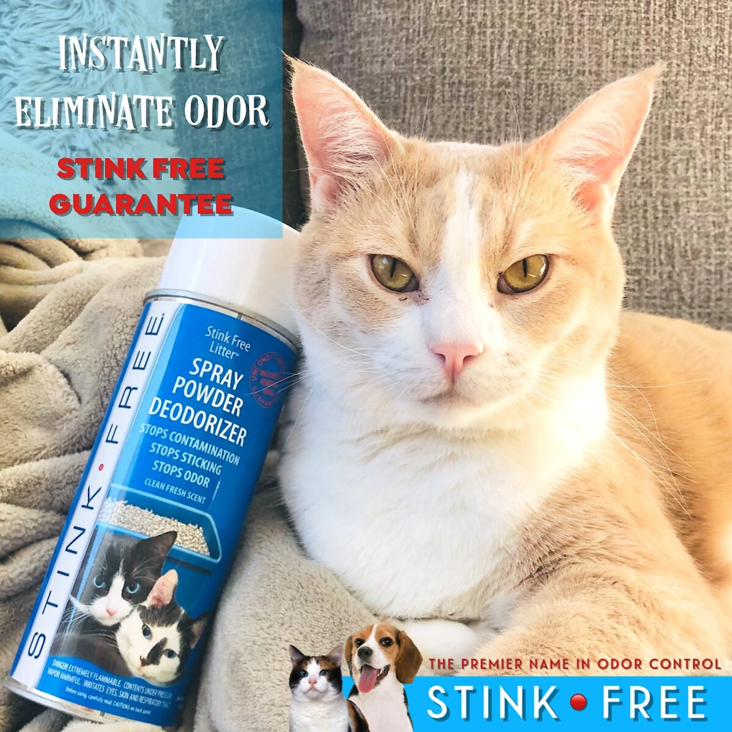 Stink Free Litter & Litter Box Spray Powder 4 Stink Free Litter & Litter Box Spray Powder - Image 2