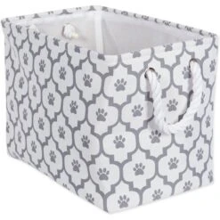 Bone Dry Paw Lattice Print Rectangle Dog Storage Bin