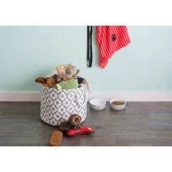 Bone Dry Paw Lattice Print Round Dog Storage Bin -Furry Friends 185335 PT1. AC SS1800 V1565736838