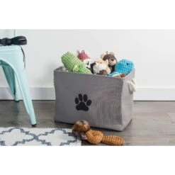 Bone Dry Paw Print Rectangle Dog Storage Bin -Furry Friends 185345 PT1. AC SS1800 V1565737087