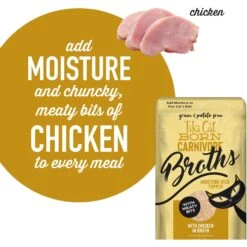 Tiki Cat Broths Chicken In Broth With Meaty Bits Grain-Free Wet Cat Food Topper, 1.3-oz Pouch, Case Of 12 -Furry Friends 186295 PT4. AC SS1800 V1702938300