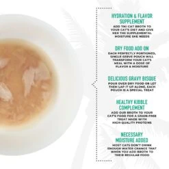 Tiki Cat Broths Tuna In Broth With Meaty Bits Grain-Free Wet Cat Food Topper, 1.3-oz Pouch, Case Of 12 -Furry Friends 186297 PT3. AC SS1800 V1702938263