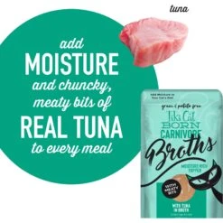 Tiki Cat Broths Tuna In Broth With Meaty Bits Grain-Free Wet Cat Food Topper, 1.3-oz Pouch, Case Of 12 -Furry Friends 186297 PT4. AC SS1800 V1702938251