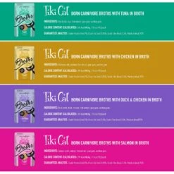 Tiki Cat Broths Variety Pack Grain-free Wet Cat Food Topper, 1.3-oz Pouch, Case Of 12 -Furry Friends 186305 PT2. AC SS1800 V1702938522