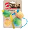 Ethical Pet Stringy Mice & Ball Cat Toy With Catnip, 2-in, 4 Pack -Furry Friends 188901 Main. AC SS1800 V1565033542