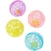 Ethical Pet Lattice Balls Plastic & Bell Cat Toy, Color Varies, 1.5-in, 4 Count -Furry Friends 189284 MAIN. AC SS1800 V1682710874