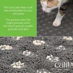 Catit Cat Litter Mat, Grey -Furry Friends 191595 PT1. AC SS1800 V1628096250