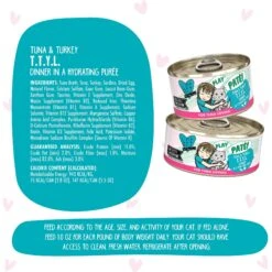 BFF Play Pate Lovers Tuna & Turkey T.T.Y.L. Wet Cat Food 17 BFF Play Pate Lovers Tuna & Turkey T.T.Y.L. Wet Cat Food -Furry Friends 192244 PT6. AC SS1800 V1649736093