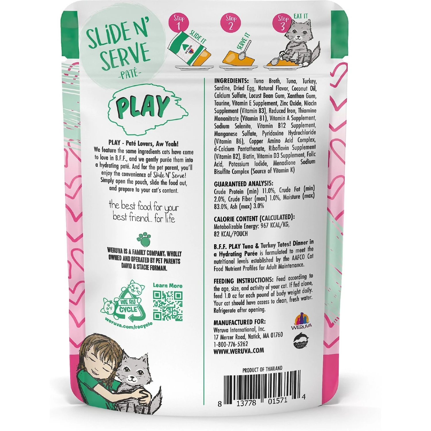 BFF Play Pate Lovers Tuna & Turkey Totes Wet Cat Food, 3-oz Pouch, Pack Of 12 11 BFF Play Pate Lovers Tuna & Turkey Totes Wet Cat Food, 3-oz Pouch, Pack Of 12 - Image 9