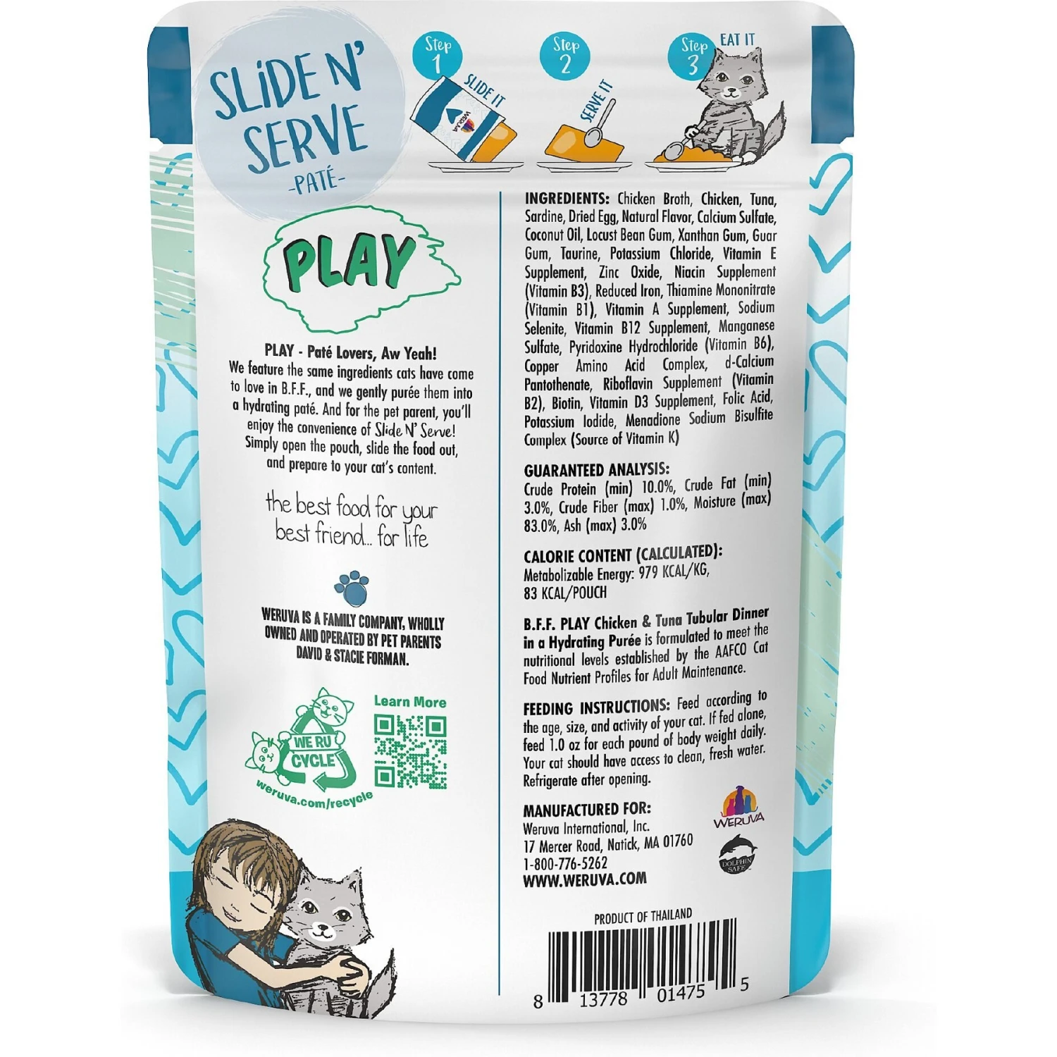 BFF Play Pate Lovers Chicken & Tuna Tubular Wet Cat Food, 3-oz Pouch, Pack Of 12 11 BFF Play Pate Lovers Chicken & Tuna Tubular Wet Cat Food, 3-oz Pouch, Pack Of 12 - Image 9