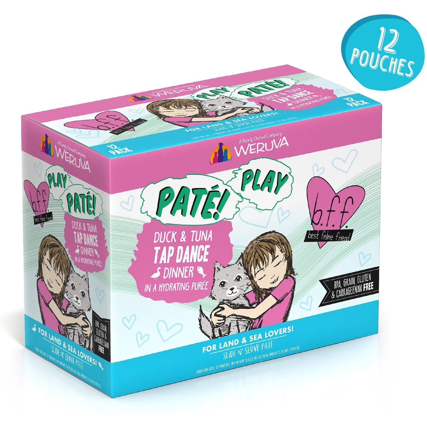 BFF Play Pate Lovers Duck & Tuna Tap Dance Wet Cat Food, 3-oz Pouch, Pack Of 12 4 BFF Play Pate Lovers Duck & Tuna Tap Dance Wet Cat Food, 3-oz Pouch, Pack Of 12 - Image 2