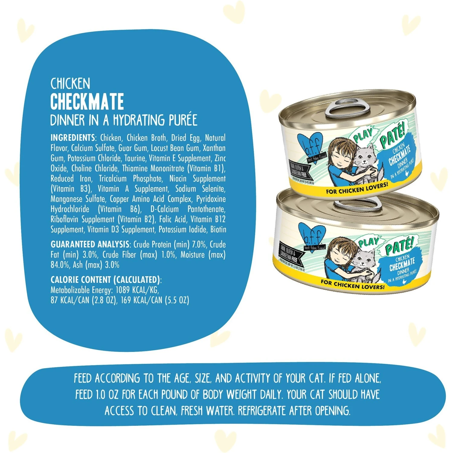 BFF Play Pate Lovers Chicken Checkmate Wet Cat Food 9 BFF Play Pate Lovers Chicken Checkmate Wet Cat Food - Image 7