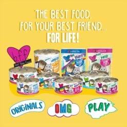 BFF Play Pate Lovers Chicken & Beef Best Buds Wet Cat Food, 2.8-oz Can, Pack Of 12 -Furry Friends 192287 PT4. AC SS1800 V1657656135