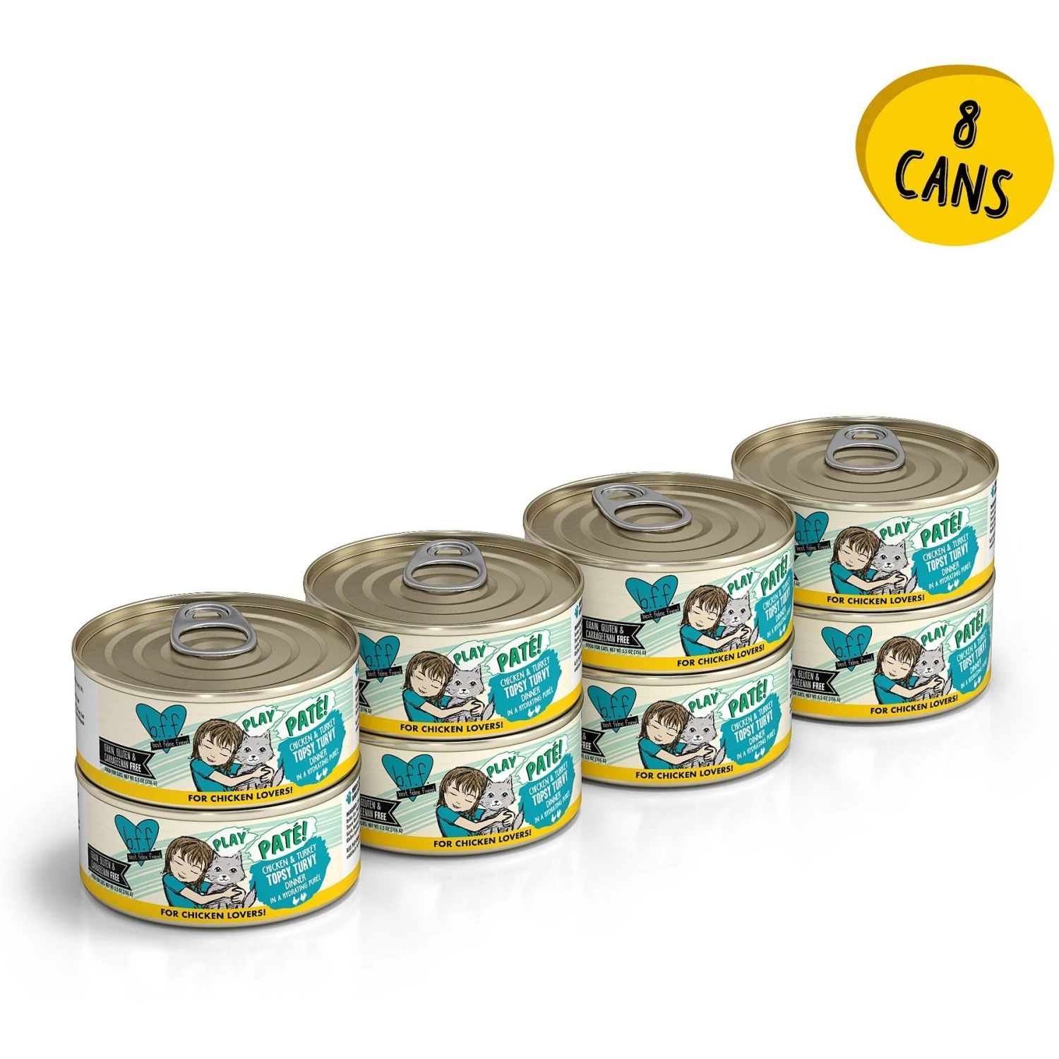 BFF Play Pate Lovers Chicken & Turkey Topsy Turvy Wet Cat Food 4 BFF Play Pate Lovers Chicken & Turkey Topsy Turvy Wet Cat Food - Image 2
