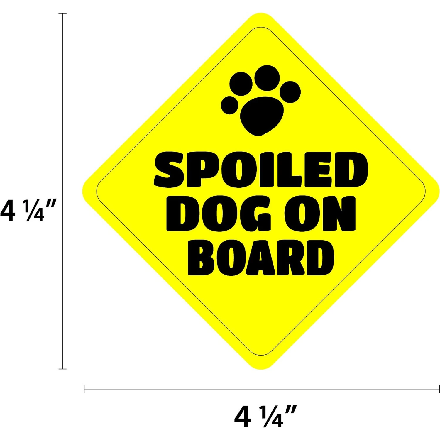 Imagine This Company "Spoiled Dog On Board" Car Window Decal 4 Imagine This Company "Spoiled Dog On Board" Car Window Decal - Image 2