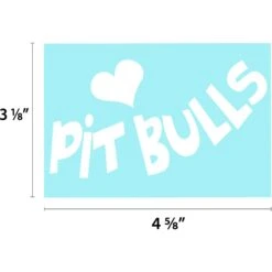 Imagine This Company Heart Pitbulls Car Window Decal -Furry Friends 192816 PT1. AC SS1800 V1639616202