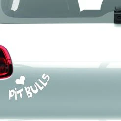 Imagine This Company Heart Pitbulls Car Window Decal -Furry Friends 192816 PT2. AC SS1800 V1639611129
