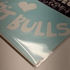 Imagine This Company Heart Pitbulls Car Window Decal -Furry Friends 192816 PT3. AC SS1800 V1639609611