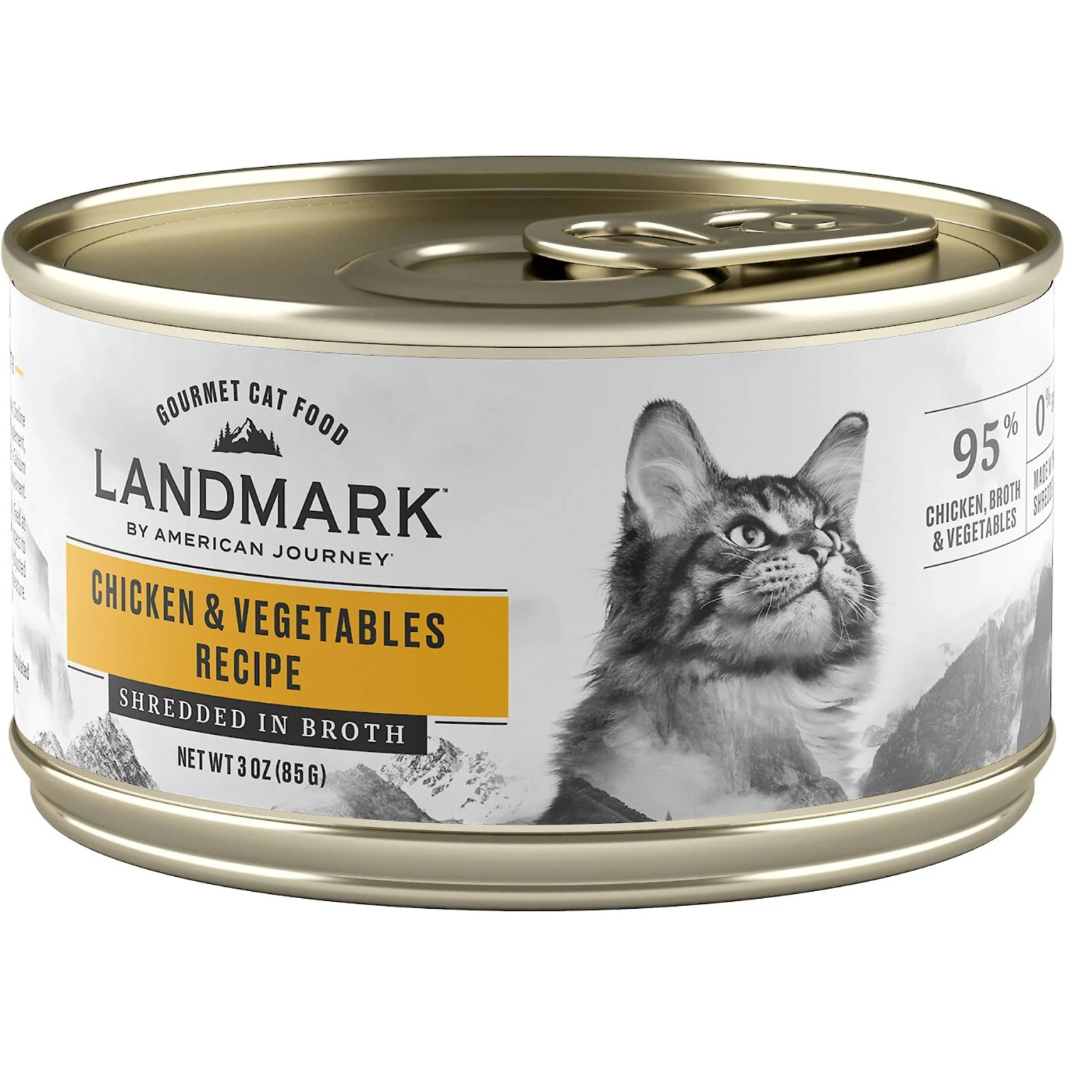 American Journey Landmark Chicken & Vegetables Recipe In Broth Grain-Free Canned Cat Food, 3-oz, Case Of 12 3 American Journey Landmark Chicken & Vegetables Recipe In Broth Grain-Free Canned Cat Food, 3-oz, Case Of 12