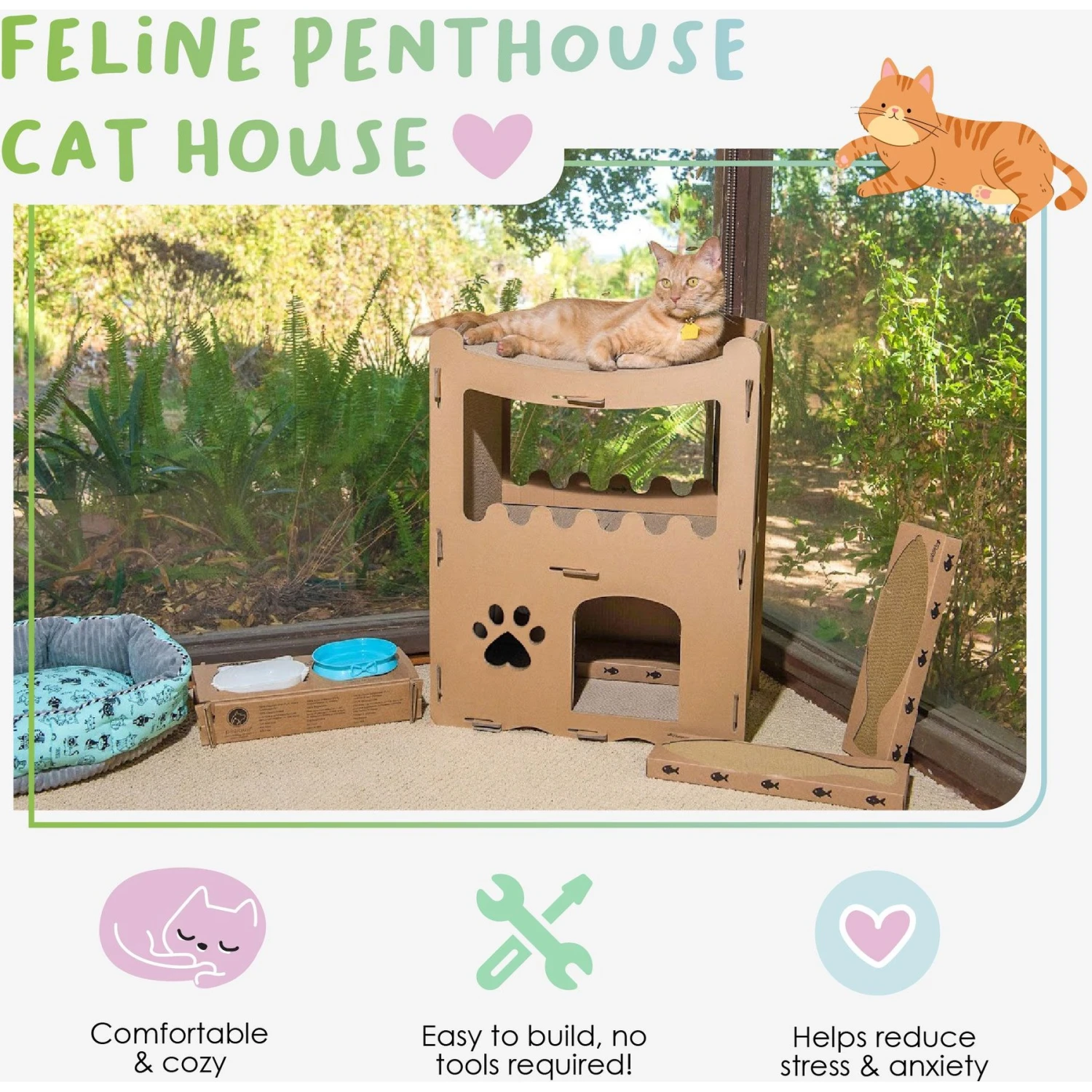 Petique Feline Penthouse Cat Scratcher 4 Petique Feline Penthouse Cat Scratcher - Image 2