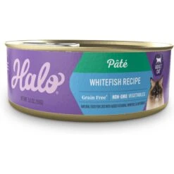 Halo Whitefish Recipe With Real Whole Whitefish Pate Grain-Free Indoor Cat Wet Cat Food