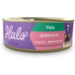Halo Salmon Recipe Pate Grain-Free Indoor Cat Canned Cat Food