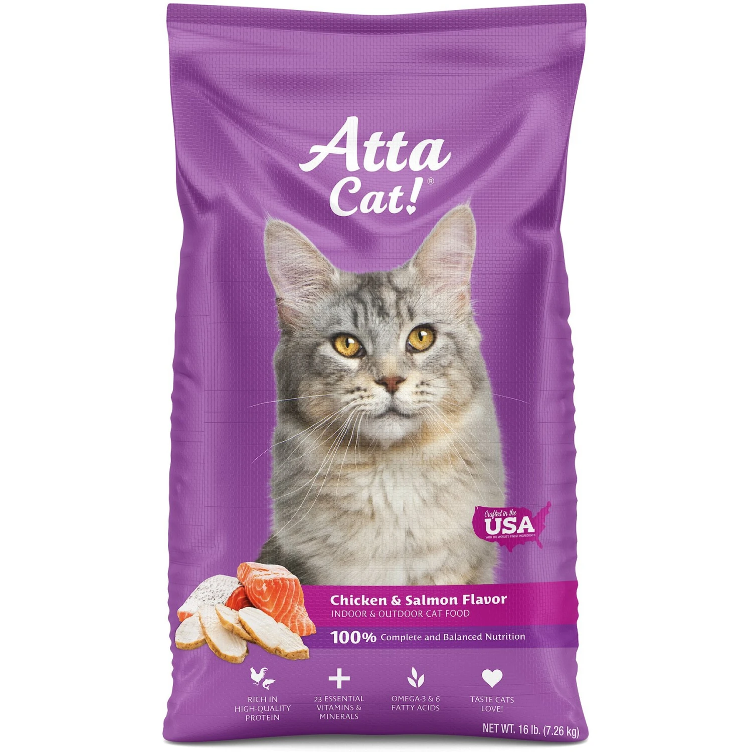 Atta Cat Chicken & Salmon Flavor Dry Cat Food 3 Atta Cat Chicken & Salmon Flavor Dry Cat Food