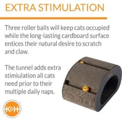 K&H Pet Products Creative Kitty Tunnel Cat Scratcher Toy -Furry Friends 199125 PT1. AC SS1800 V1692207789