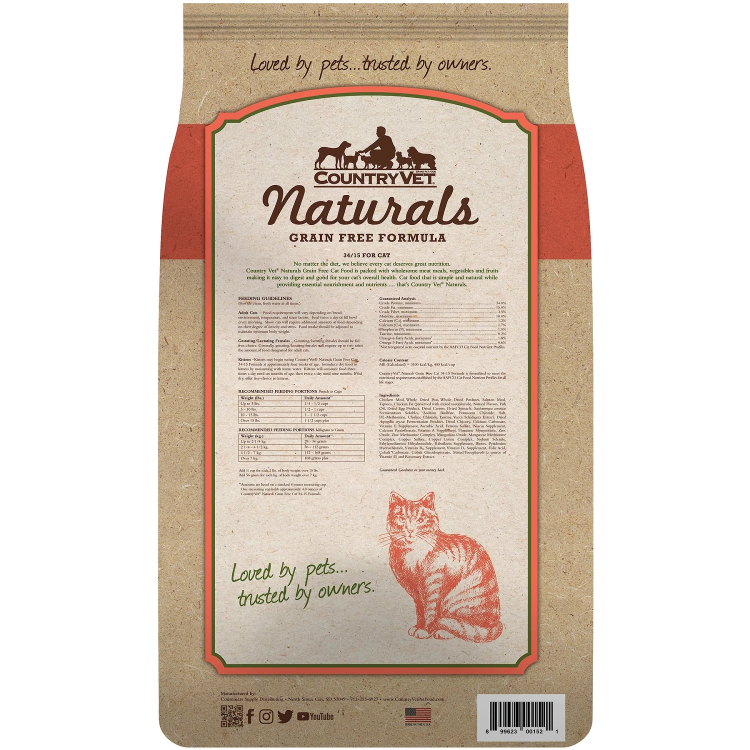 Country Vet Naturals 34-15 Grain-Free Cat Food 4 Country Vet Naturals 34-15 Grain-Free Cat Food - Image 2