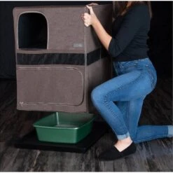 Pet Gear Prp Pawty Space Saver Cat Litter Box Enclosure -Furry Friends 200702 PT4. AC SS1800 V1573165076
