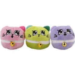 Hartz Cattraction Silver Vine & Catnip Plush Macaron Mice Cat Toy, 2 Count