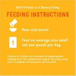 Friskies Lil' Grillers Seared Cuts With Chicken In Gravy Wet Cat Food,1.55-oz Pouches, Case Of 16 -Furry Friends 202281 PT8. AC SS1800 V1695845975