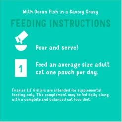 Friskies Lil' Grillers Seared Cuts With Ocean Fish In Gravy Wet Cat Food, 1.55-oz Pouches, Case Of 16 19 Friskies Lil' Grillers Seared Cuts With Ocean Fish In Gravy Wet Cat Food, 1.55-oz Pouches, Case Of 16 -Furry Friends 202283 PT8. AC SS1800 V1695836039
