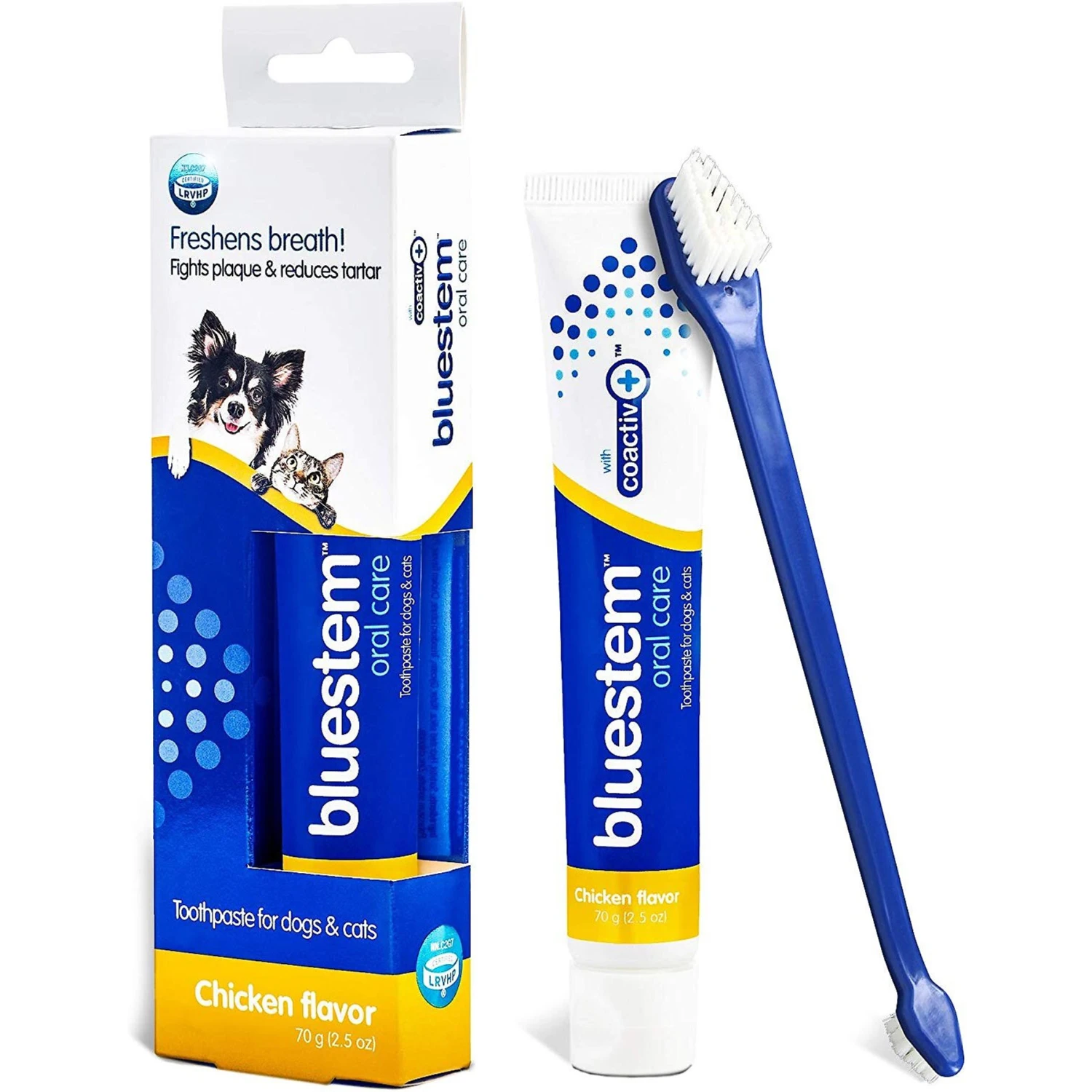 Bluestem Oral Care Chicken Flavored Dog & Cat Dental Kit 3 Bluestem Oral Care Chicken Flavored Dog & Cat Dental Kit