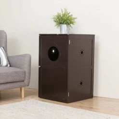 TRIXIE 2-Story Wooden Cat Litter Box Enclosure