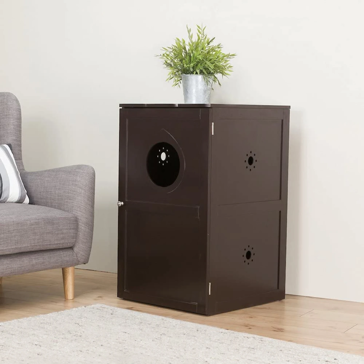 TRIXIE 2-Story Wooden Cat Litter Box Enclosure 3 TRIXIE 2-Story Wooden Cat Litter Box Enclosure