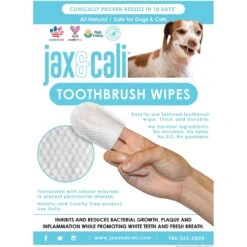 Jax & Cali Dog & Cat Dental Wipes 16 Jax & Cali Dog & Cat Dental Wipes -Furry Friends 208381 PT6. AC SS1800 V1572641376