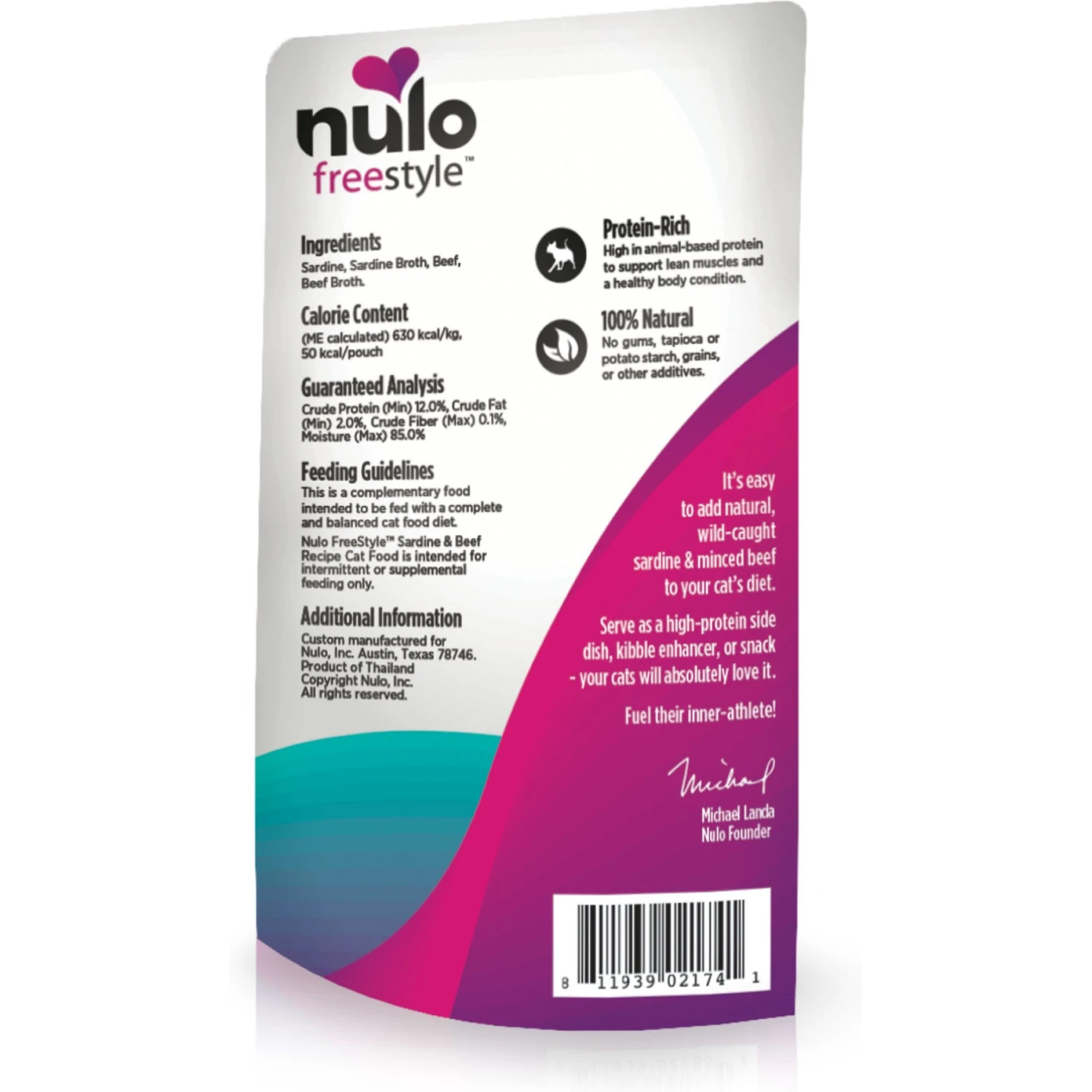 Nulo FreeStyle Sardine & Beef In Broth Cat Food Topper 4 Nulo FreeStyle Sardine & Beef In Broth Cat Food Topper - Image 2