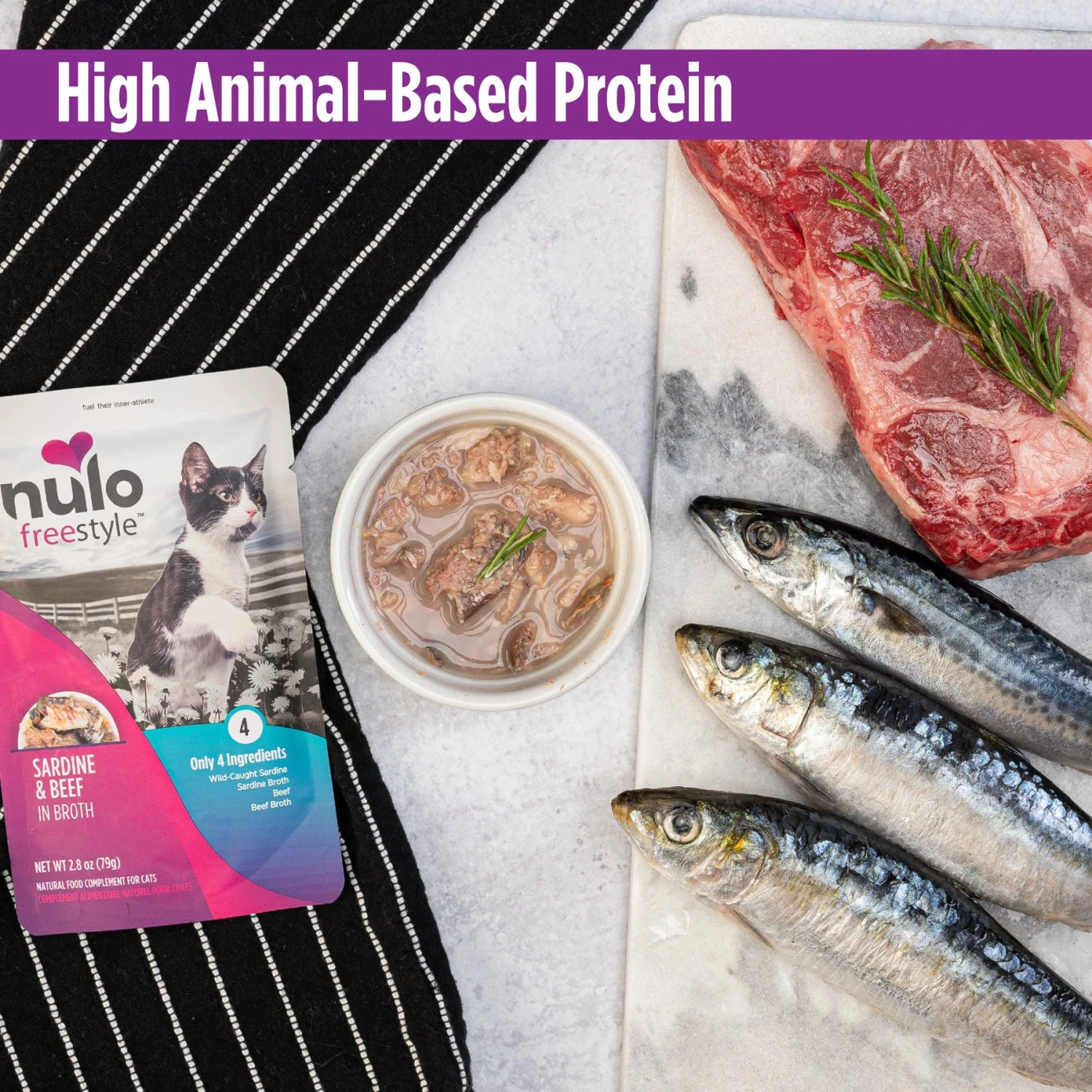 Nulo FreeStyle Sardine & Beef In Broth Cat Food Topper 5 Nulo FreeStyle Sardine & Beef In Broth Cat Food Topper - Image 3