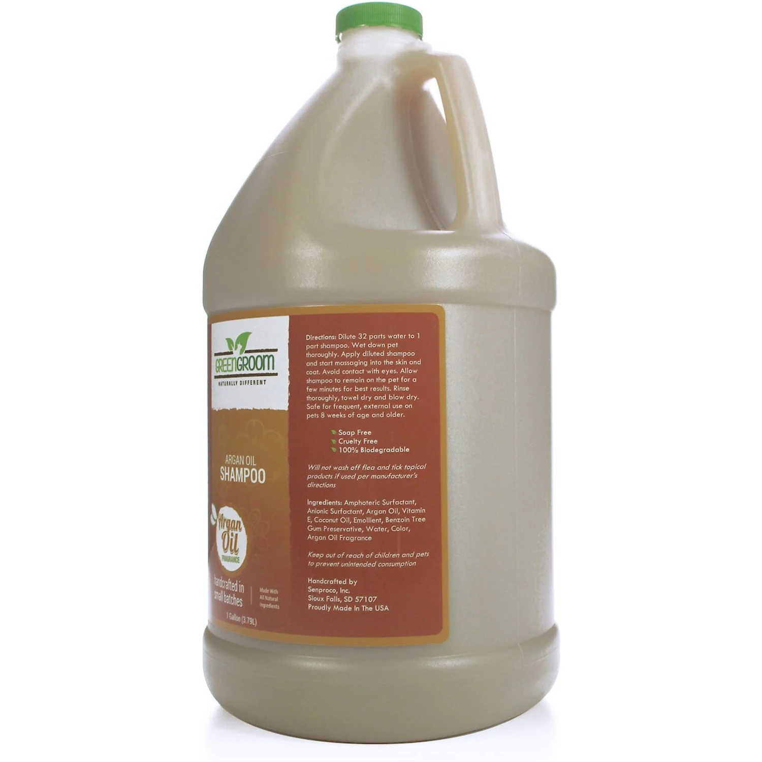 Green Groom Argan Oil Dog & Cat Shampoo, 1-gal Bottle 5 Green Groom Argan Oil Dog & Cat Shampoo, 1-gal Bottle - Image 3