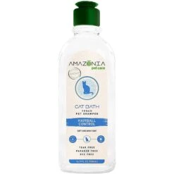 Amazonia Bath Hairball Control Cat Shampoo, 16.9-oz Bottle